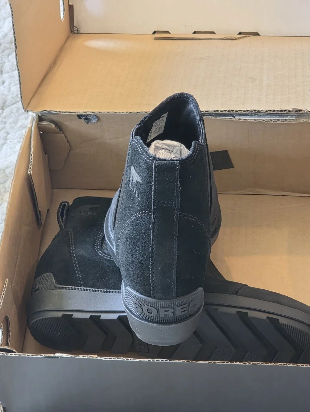 Sorel Evie II Chelsea Boot Women Size 7 Black Waterproof Wedge NL5020